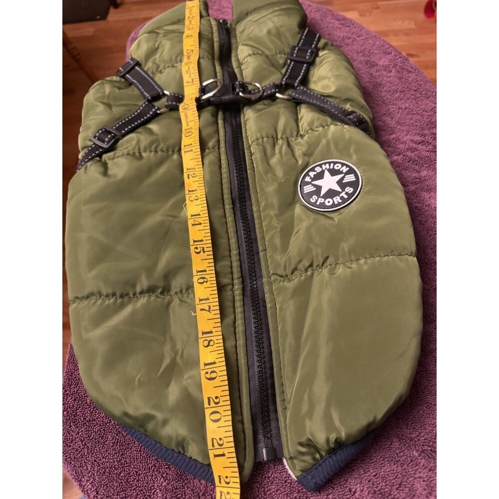 XL Fleece-Lined Dog Winter Coat with Built-In Harness